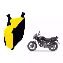 Auto Pearl Waterproof Two Wheeler Cover For Honda CB Unicorn 150 (Yellow & Blue)-image-47