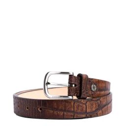 James Aston Brown Leather Waist Belt for Men-34