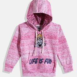 Eteenz Girls Tom & Jerry Printed Cotton Hooded Sweatshirt-image-30