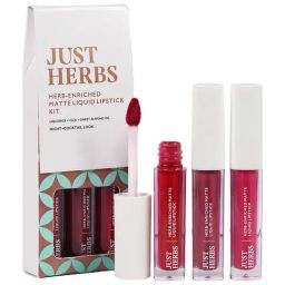 JUST HERBS Herb-Enriched Matte Liquid Lipstick Kit - Night + Cocktail Look-28