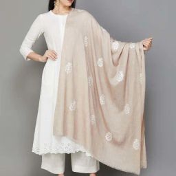 Melange by Lifestyle Beige Embroidered Shawl-picture-40