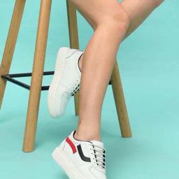 Fausto Women's White Sneakers-image-60