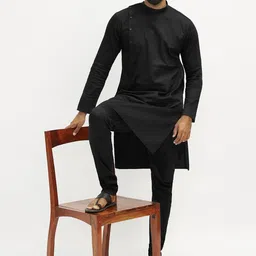 VASTRAMAY Men Angrakha Kurta with Pyjamas-picture-35