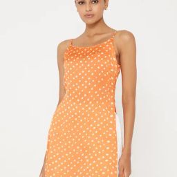 ANCESTRY Orange Bandhani Print Straight Kurti-picture-24
