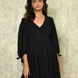 Zink London Black Fit & Flare Dress-picture-40