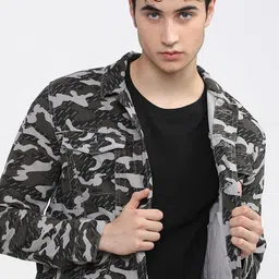HIGHLANDER Men Camouflage Denim Jacket-picture-13