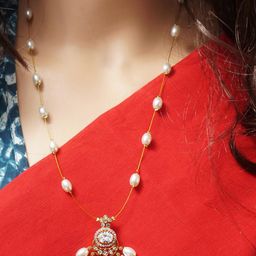 Panachee Gold Plated Invisible Necklace-image-72