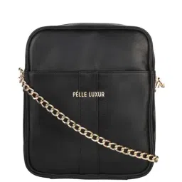 PELLE LUXUR Black Solid Small Sling Handbag-picture-46