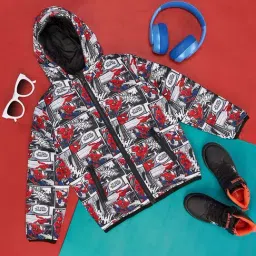 Pantaloons Junior Black & White Printed Full Sleeves Jacket-image-73