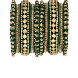 Peora Set Of 2 Gold-Plated Kundan Stoned Bangles-71