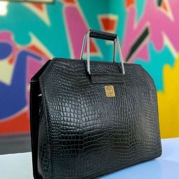 Ya Qalbi Unisex Textured Leather Laptop Bag-10