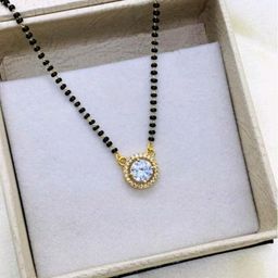 Anouk Artificial Stones Studded And Beaded Mangalsutra image 2
