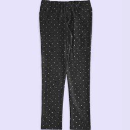 Pantaloons Junior Black Cotton Printed Jeggings-image-84