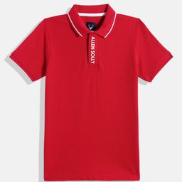 Allen Solly Junior Boys Brand Logo Polo Collar Pure Cotton T-shirt-image-89