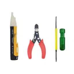 Hillgrove 90-1000 V Non Contact Voltage Tester, Wire Cutter & 2-in-1 Screwdriver Combo, HGCM429M1-33
