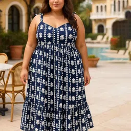 U&F Beyond Print Crepe Maxi Dress-picture-27