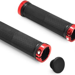 generic ONBICLE Bicycle Grip Cycling Lock-on Anti-Slip Cycle Handle Grips Standard Bicycle Components Color Red (1pair) image 4