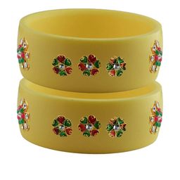 Vidhya Kangan Multi-Coloured Brass Bangles-32