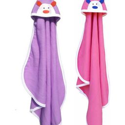 Babyzone Embroided Cartoon Hooded Fleece Combo Blanket For Baby Boys and Girls-image-12
