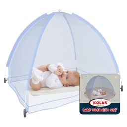 Kolar Bottomless Mosquito Net for Babies Portable Machardaani Large - Blue-10