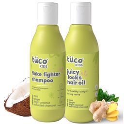 TuCo Intelligent Kids Combo Anti Dandruff Shampoo + oil 200 ml + 100 ml with Wintergreen, Mint & Activated charcoal-32