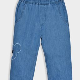 Mi Arcus 100% Cotton Koala Embroidered Denim Trousers - Blue-image-55