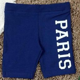 The Lion and the Fish Cotton Paris Text Printed Shorts - Cobalt Blue-image-8