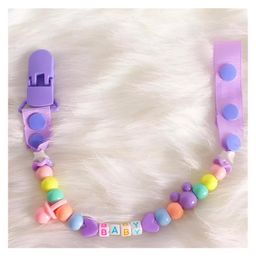 FunBlast Nipples Holder Baby Beads Chain Pacifier Clip for NewbornPurple-17