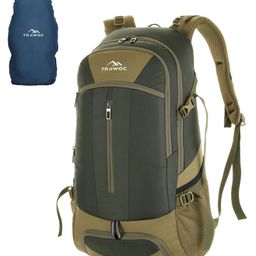 TRAWOC FALCON 40L Laptop Travel Backpack with Rain Cover LHK005 Olive Green-image-60