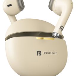 Portronics POR-2215 Harmonics Twins S19 Truly Wireless in Ear Earbuds with 30 Hours Playtime, Unique Earbuds Design, HD Quality Mic, Touch Control, Game Mode, Low Latency, Type C Fast Charging(Beige)-16