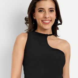 DressBerry Women Tank Crop Top with Cutout Design-image-94