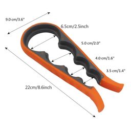 MOMISY 4 in 1 Creative Multifunction Gourd-Shaped Can Jar & Bottle Opener Kitchen Tool - Orange & Grey image 2