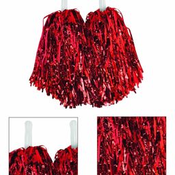 Funcart Cheering Pom Pom Red - Pack of 2 image 2