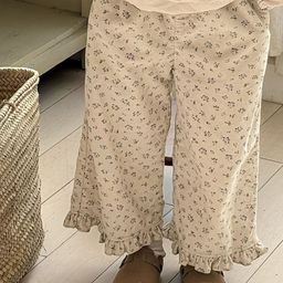 LULU & SKY Girls Wide Leg High-Rise Slash Knee Jeans-image-36