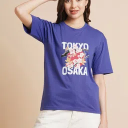 ANJIR Women Typography Printed Applique T-shirt-image-55