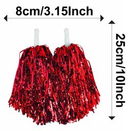 Funcart Cheering Pom Pom Red - Pack of 2 image 3