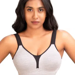 Brida Women's Wired Stretch Seamless Bra with Wide Shoulder Straps - (Grey,42,C)-picture-46