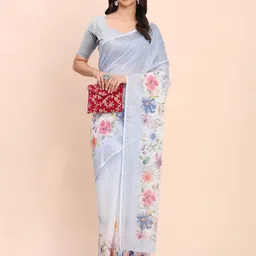 Astita Women Floral Printed Zari Saree-image-32