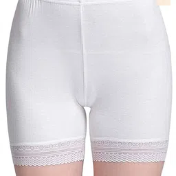 SHOPPY VILLA Women Pack Of 2 Mid-Rise Under Dress Seamless Lace Edge Cycling Sports Shorts-picture-42