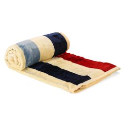 Babyhug Premium Reversible Plush Soft & Warm Double Layer Blanket Stripes - Multicolor image 5