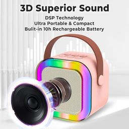 Azhari speaker with mic and bluetooth usb slot chargeble  and 4 different form of voices of human for entertainment image 5