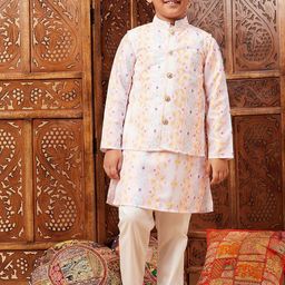 Stylo Bug Boys Printed Regular Kurta with Trousers-image-45