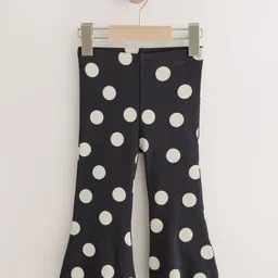 NEXT Girls Polka Dot Print Ribbed Flare Leggings-image-66