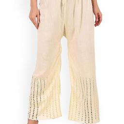 SRISARAS Women Embroidered Cotton Palazzos-image-128