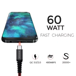 Bestor 1.2 M 60 W Nylon Outer Material Fast Charging 4 in 1 3A USB Type C Cable ‎Red, BE-17 image 5