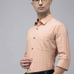 Arrow Pure Cotton Manhattan Slim Fit Tartan Checks Opaque Formal Shirt-picture-34
