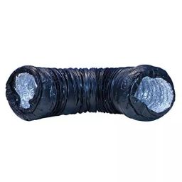 Astberg 150 mm (6 inch) PVC Flexible, Glasswool, Aluminium Foil Black Silencer Duct Noise Reducer, ANR-15