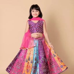 BAESD Girls Printed Ready to Wear Lehenga & Blouse With Dupatta-picture-54