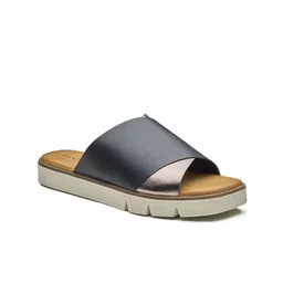Peach Flores Women San Diego Colour blocked Leather Flats-image-87