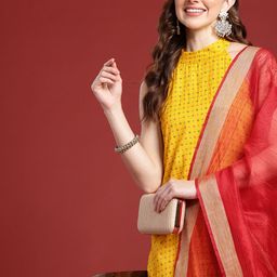 Anouk Women Printed Regular Kurta with Trousers & Dupatta-picture-13